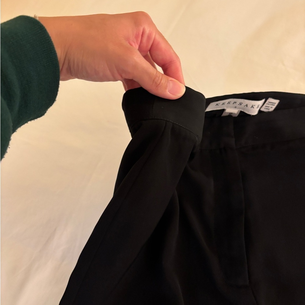 KEEPSAKE the Label Black Wide Leg Jumpsuit Pants trouser romance slit leg - Picture 6 of 9